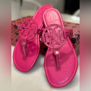 Tory Burch Miller Sandal Fuchsia (size 10)